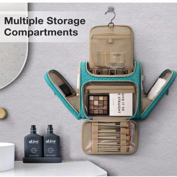 Toiletry Bag, Travel Toiletry Bag for Men Women, Water-resistant Cosmetic shave - Picture 2 of 5